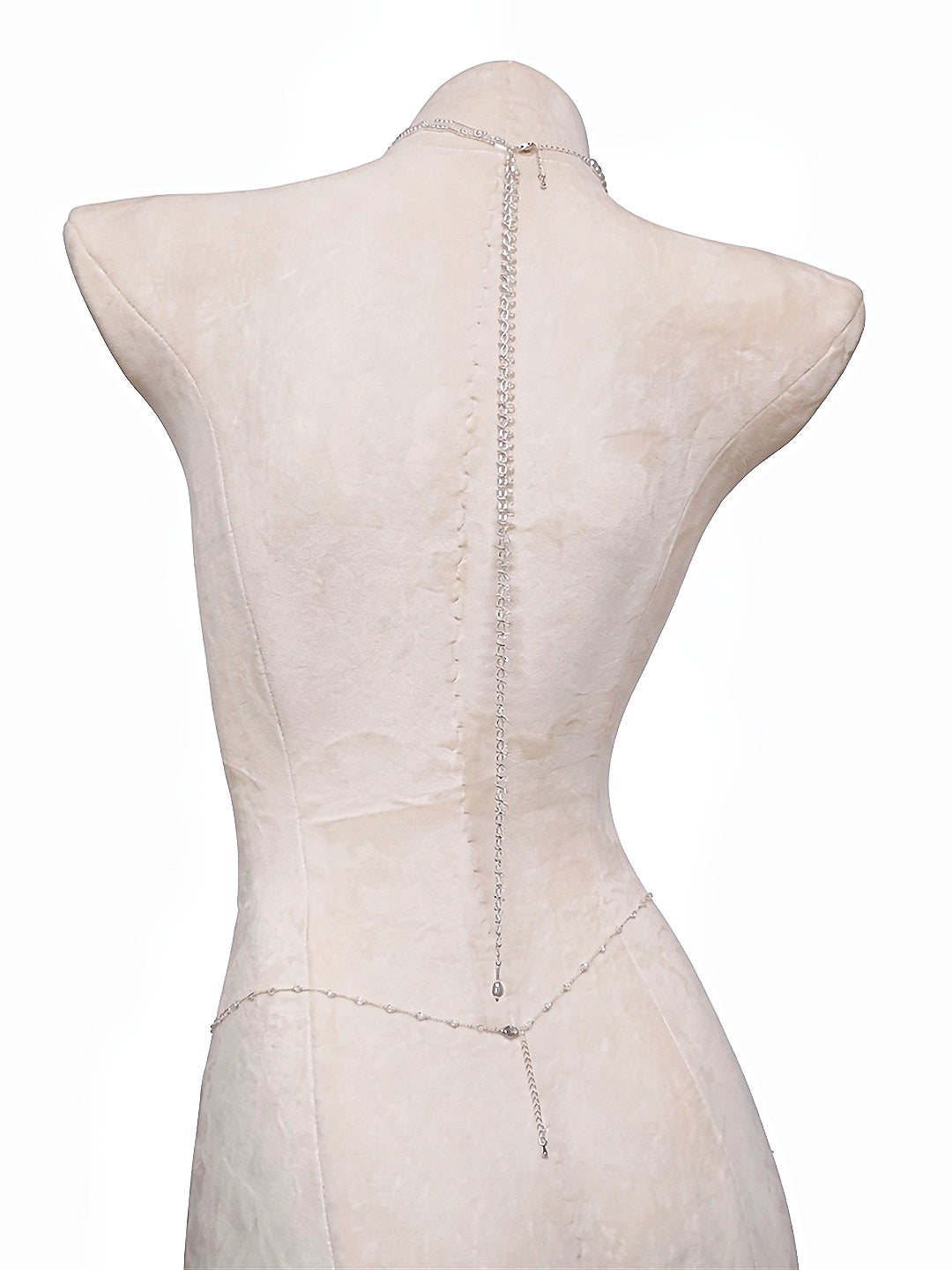 Pearl body chain, side